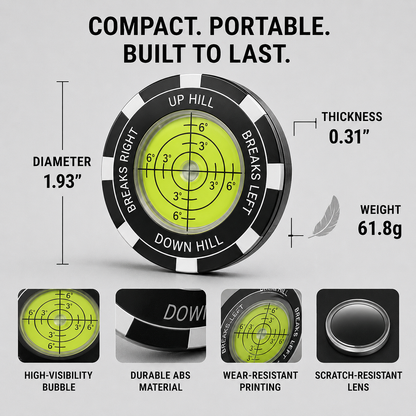 🏌️‍♂️High-Precision Golf Green Reader – Portable Putting Slope Level Training Tool